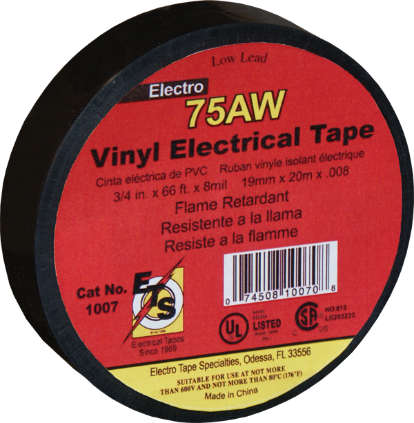 Vinyl Electrical Tapes, Cold Weather Flame Retardant Electro Tape Inc