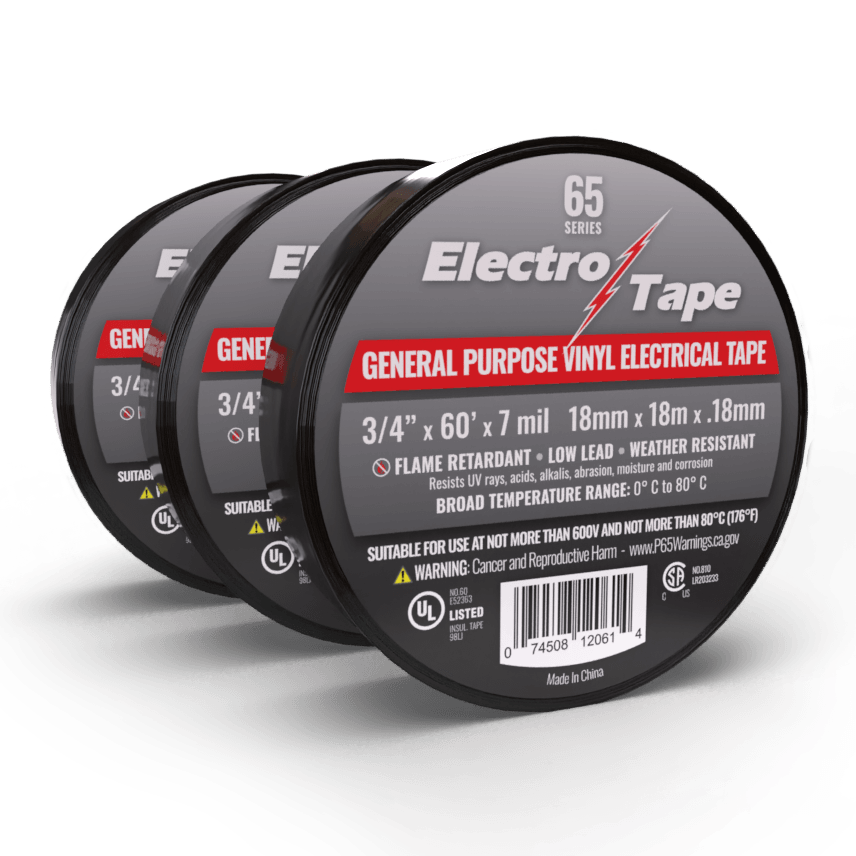 Brown Vinyl Electrical Tape 3/4 x 66ft x 7.5 mil