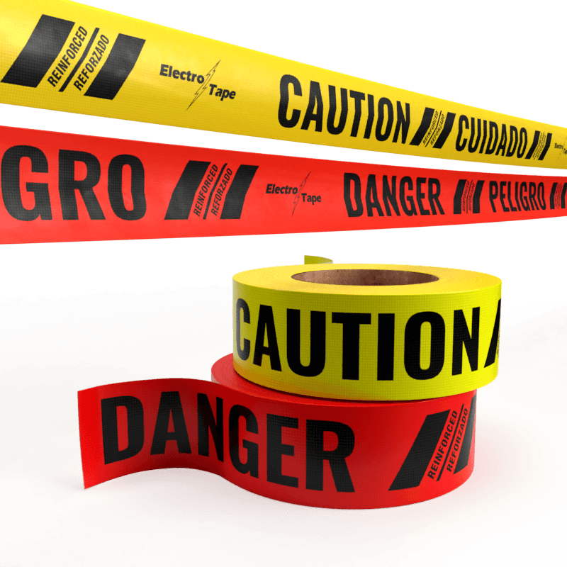 Adhesive Barrier Tape Hazard Warning Danger Black & Yellow Red & White Sticky 