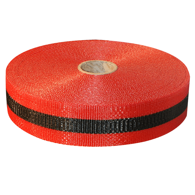 Polypropylene Pack of 48 Presco BW2RBK150-658 150 Length x 2 Width Red and Black Woven Barricade Tape 